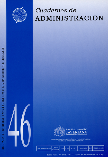 Portada de REV. CUADERNOS DE ADMINISTRACION # 046 de VARIOS, Autores