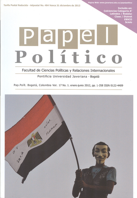 Portada de REV. PAPEL POLITICO VOL.17 # 1
