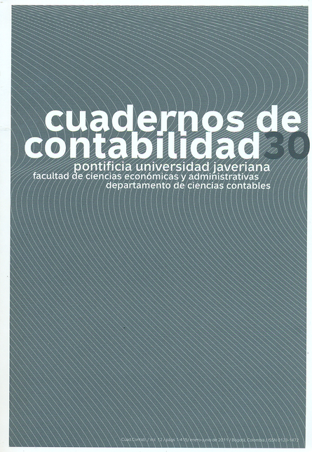 Portada de REV. CUADERNOS DE CONTABILIDAD # 030 de VARIOS, Autores