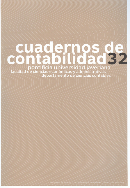 Portada de REV. CUADERNOS DE CONTABILIDAD # 032 de VARIOS, Autores