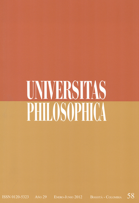 Portada de REV. UNIVERSITAS PHILOSOPHICA # 058 de VARIOS, Autores