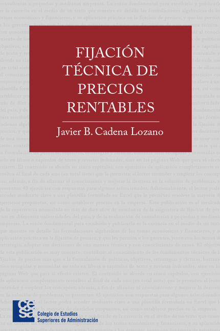 Portada de FIJACION TECNICA DE PRECIOS RENTABLES