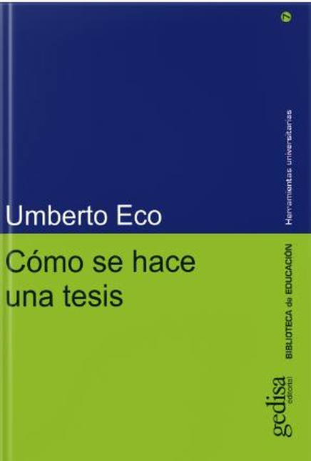 Portada de COMO SE HACE UNA TESIS de ECO, Umberto