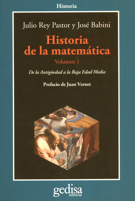 Portada de HISTORIA DE LA MATEMATICA (1) DE LA ANTIGUEDAD A LA BAJA EDAD MEDIA