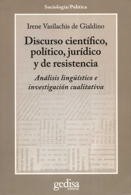 Portada de DISCURSO CIENTIFICO POLITICO JURIDICO Y DE RESISTENCIA ANALISIS LINGUISTICO E INVESTIGACION CUALITATIVA