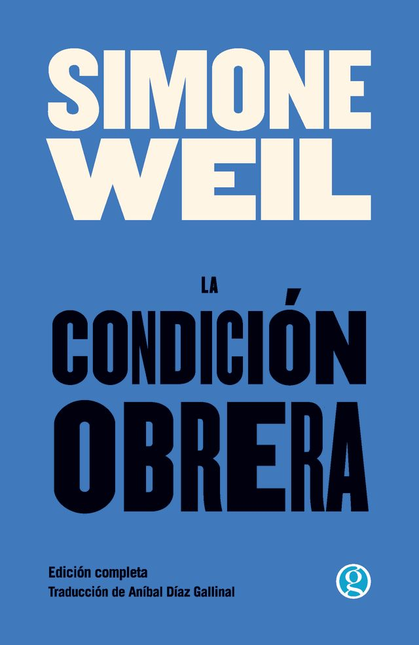 Portada de CONDICION OBRERA, LA de WEIL, Simone