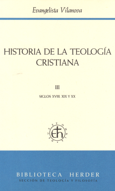 Portada de HISTORIA DE LA TEOLOGIA CRISTIANA III