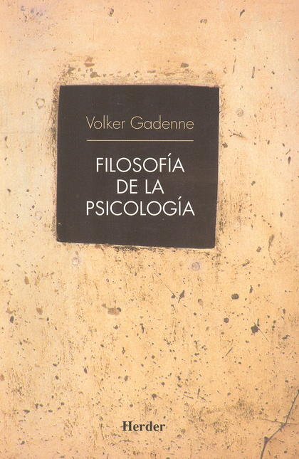 Portada de FILOSOFIA DE LA PSICOLOGIA