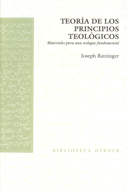 Portada de TEORIA DE LOS PRINCIPIOS TEOLOGICOS
