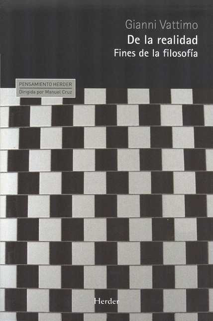 Portada de DE LA REALIDAD. FINES DE LA FILOSOFIA
