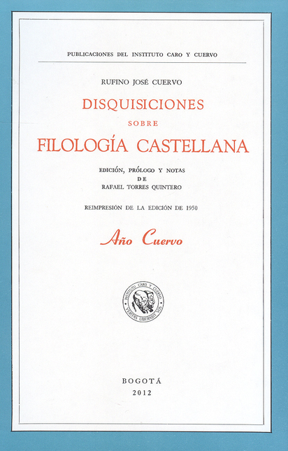 Portada de DISQUISICIONES SOBRE FILOLOGIA CASTELLANA