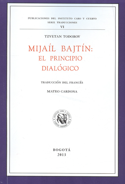 Portada de MIJAIL BAJTIN: EL PRINCIPIO DIALOGICO