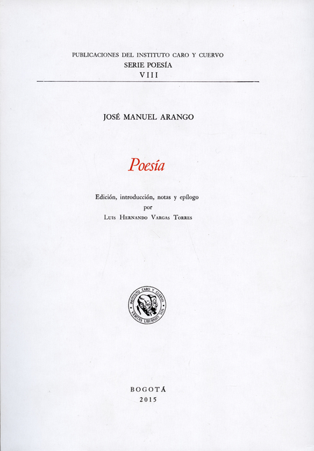 Portada de POESIA JOSE MANUEL ARANGO