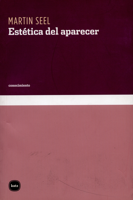 Portada de ESTETICA DEL APARECER de SEEL, Martin