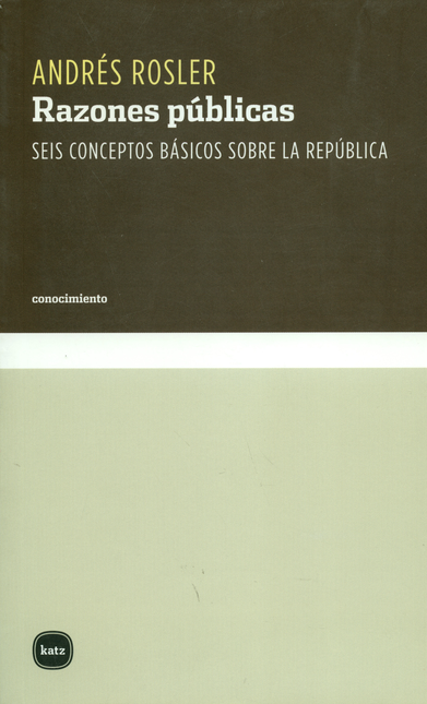 Portada de RAZONES PUBLICAS. SEIS CONCEPTOS BASICOS SOBRE LA REPUBLICA