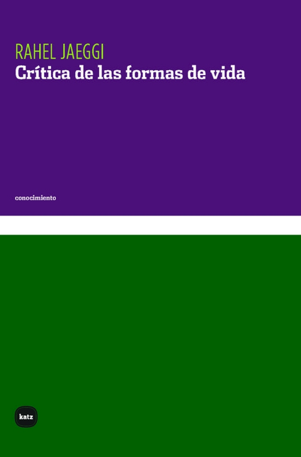 Portada de CRITICA DE LAS FORMAS DE VIDA