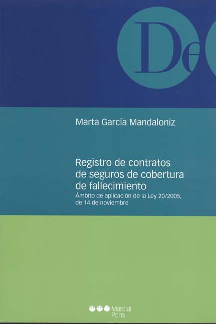 Portada de REGISTRO DE CONTRATOS DE SEGUROS DE COBERTURA DE FALLECIMIENTO