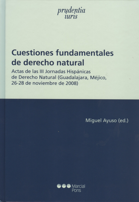 Portada de CUESTIONES FUNDAMENTALES DE DERECHO NATURAL
