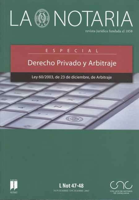 Portada de REV. LA NOTARIA # 47-48 DERECHO PRIVADO Y ARBITRAJE