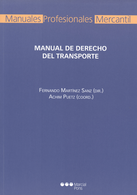 Portada de MANUAL DE DERECHO DEL TRANSPORTE