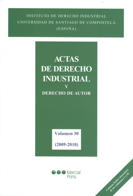 Portada de ACTAS DE DERECHO INDUSTRIAL Y DERECHO DE AUTOR