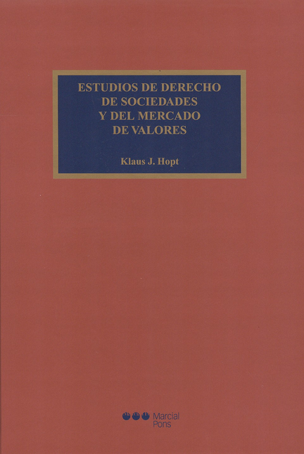 Portada de ESTUDIOS DE DERECHO DE SOCIEDADES Y DEL MERCADO DE VALORES
