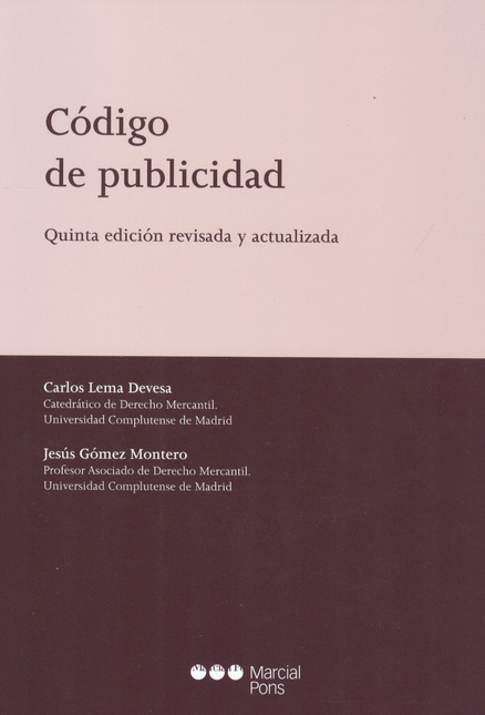 Portada de CODIGO DE PUBLICIDAD (5ª ED)