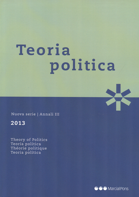 Portada de REV. TEORIA POLITICA 2013