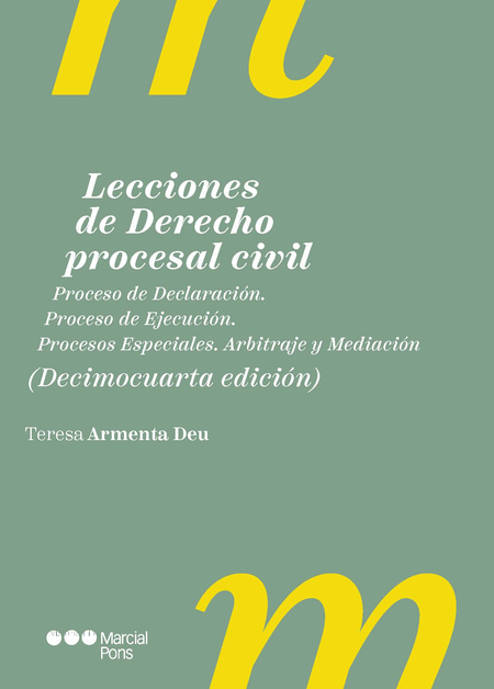 Portada de LECCIONES DE DERECHO PROCESAL CIVIL (14ª ED) PROCESO DE DECLARACION PROCESO DE EJECUCION PROCESOS ESPECIALES