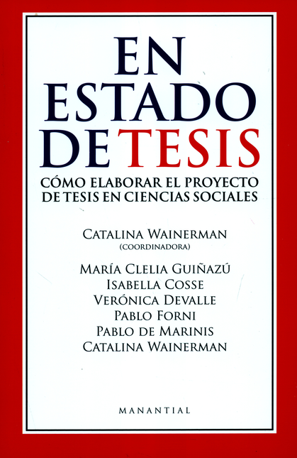 Portada de EN ESTADO DE TESIS COMO ELABORAR EL PROYECTO DE TESIS EN CIENCIAS SOCIALES