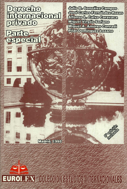 Portada de DERECHO INTERNACIONAL PRIVADO PARTE ESPECIAL