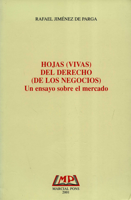 Portada de HOJAS VIVAS DEL DERECHO DE LOS NEGOCIOS