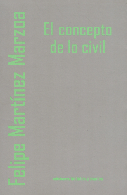 Portada de CONCEPTO DE LO CIVIL, EL