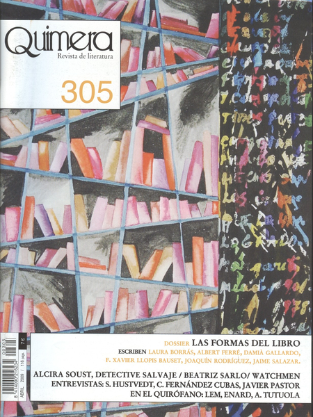 Portada de REV. QUIMERA # 305 DOSSIER LAS FORMAS DEL LIBRO