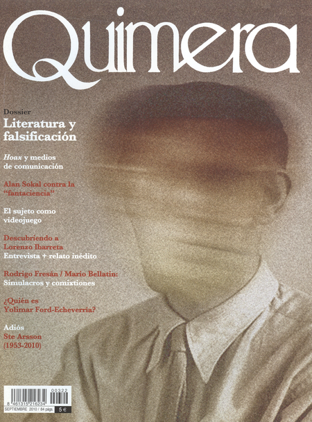 Portada de REV. QUIMERA # 322  DOSSIER LITERATURA Y FALSIFICACION