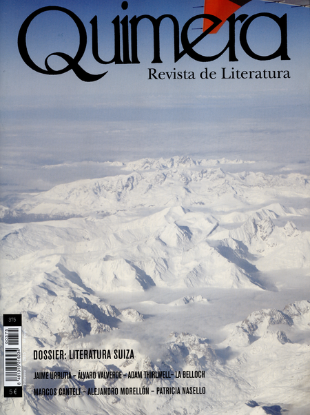 Portada de REV. QUIMERA # 375 DOSSIER LITERATURA SUIZA