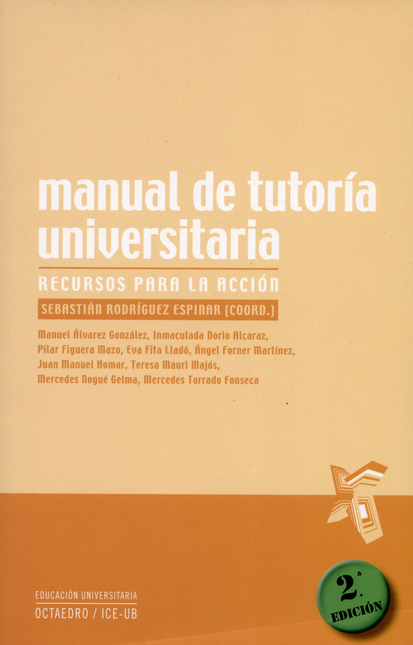 Portada de MANUAL DE TUTORIA UNIVERSITARIA