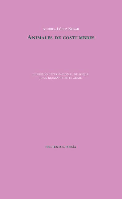Portada de ANIMALES DE COSTUMBRES de LÓPEZ KOSAK, Andrea