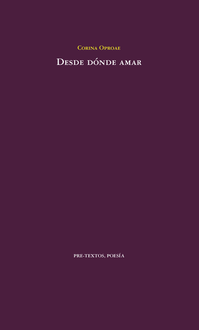 Portada de DESDE DONDE AMAR de OPROAE, Corina