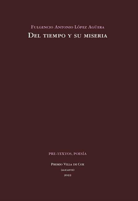 Portada de DEL TIEMPO Y SU MISERIA