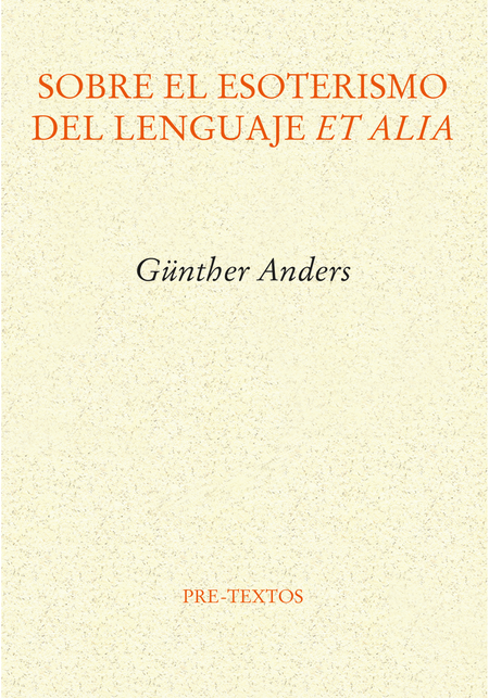 Portada de SOBRE EL ESOTERISMO DEL LENGUAJE ET ALIA