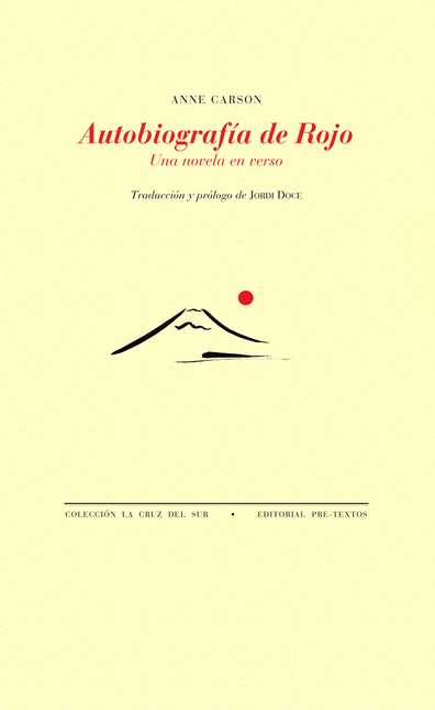 Portada de AUTOBIOGRAFIA DE ROJO UNA NOVELA EN VERSO