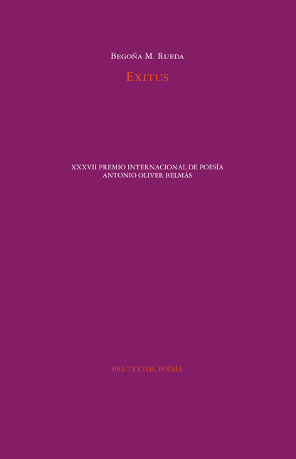 Portada de EXITUS de RUEDA, Begoña M.