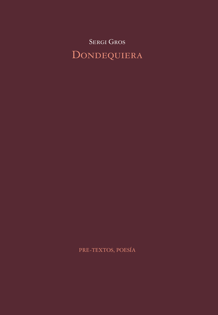 Portada de DONDEQUIERA de GROS, Sergi