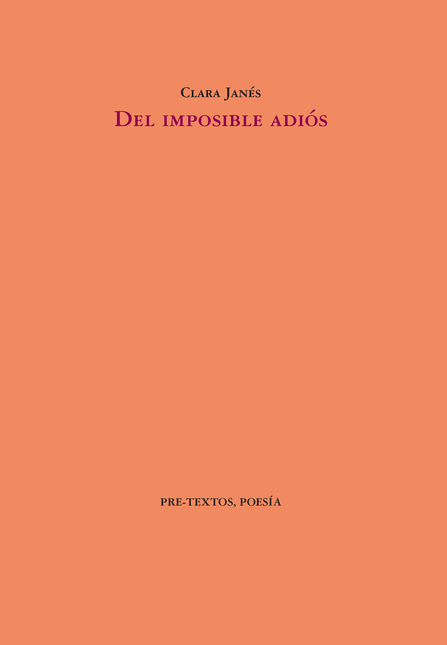 Portada de DEL IMPOSIBLE ADIOS de JANES, Clara