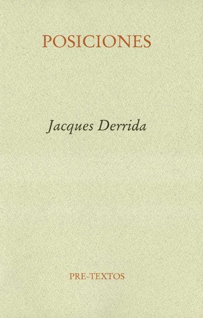 Portada de POSICIONES de DERRIDA, Jacques