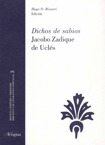 Portada de DICHOS DE SABIOS. JACOBO ZADIQUE DE UCLES
