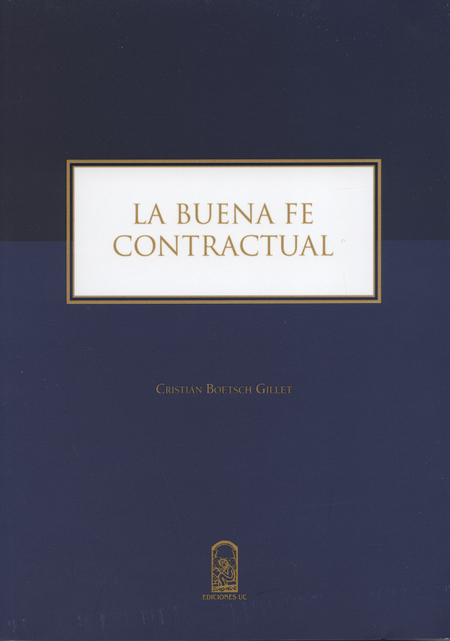 Portada de BUENA FE CONTRACTUAL, LA