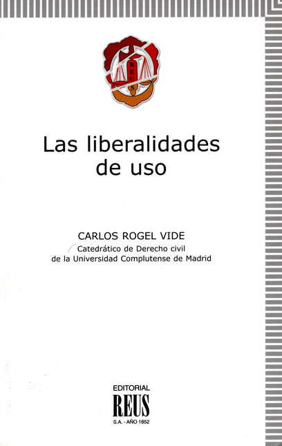 Portada de LIBERALIDADES DE USO, LAS
