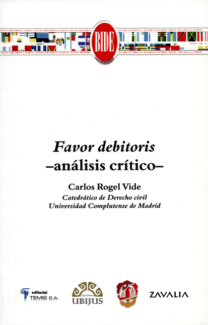 Portada de FAVOR DEBITORIS ANALISIS CRITICO